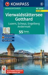 KOMPASS Wanderf&uuml;hrer Vierwaldst&auml;ttersee, Gotthard, 55 Touren mit Extra-Tourenkarte