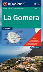 KOMPASS Wanderkarte 231 La Gomera 1:30.000