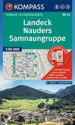 KOMPASS Wanderkarte 42 Landeck, Nauders, Samnaungruppe 1:50.000