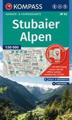 KOMPASS Wanderkarte 83 Stubaier Alpen 1:50.000