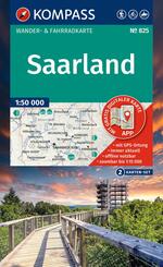KOMPASS Wanderkarten-Set 825 Saarland (2 Karten) 1:50.000