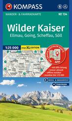 KOMPASS Wanderkarte 134 Wilder Kaiser, Ellmau, Going, Scheffau, S&ouml;ll 1:25.000
