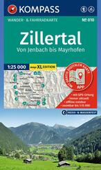 KOMPASS Wanderkarte 010 Zillertal - Von Jenbach bis Mayrhofen 1:25.000