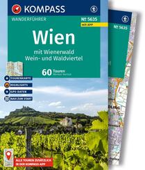 KOMPASS Wanderf&uuml;hrer Wien mit Wienerwald, Wein- und Waldviertel, 60 Touren mit Extra-Tourenkarte