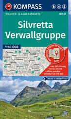 KOMPASS Wanderkarte 41 Silvretta, Verwallgruppe 1:50.000