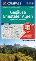 KOMPASS Wanderkarte 69 Ges&auml;use, Ennstaler Alpen, Pyhrnpass, Eisenerz 1:35.000