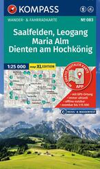 KOMPASS Wanderkarte 083 Saalfelden, Leogang, Maria Alm, Dienten am Hochk&ouml;nig 1:25.000