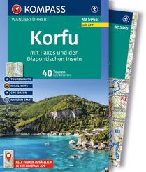 KOMPASS Wanderf&uuml;hrer Korfu mit Paxos und den Diapontischen Inseln, 40 Touren mit Extra-Tourenkarte