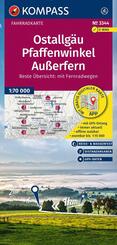 KOMPASS Fahrradkarte 3344 Ostallg&auml;u, Pfaffenwinkel, Au&szlig;erfern 1:70.000
