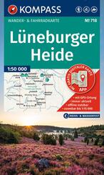 KOMPASS Wanderkarte 718 L&uuml;neburger Heide 1:50.000