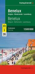 freytag & berndt Stra&szlig;enkarte Benelux, Belgien - Niederlande - Luxemburg 1:500.000
