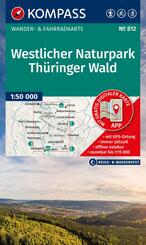 KOMPASS Wanderkarte 812 Westlicher Naturpark Th&uuml;ringer Wald 1:50.000