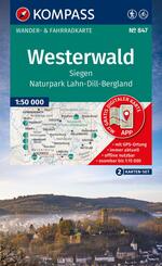 KOMPASS Wanderkarten-Set 847 Westerwald, Siegen, Naturpark Lahn-Dill-Bergland (2 Karten) 1:50.000