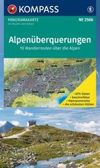KOMPASS Fernwegekarte Alpen&uuml;berquerungen Panorama 1:2 Mio.