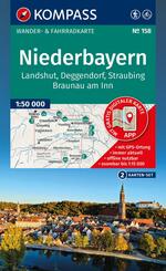 KOMPASS Wanderkarten-Set 158 Niederbayern (2 Karten) 1:50.000